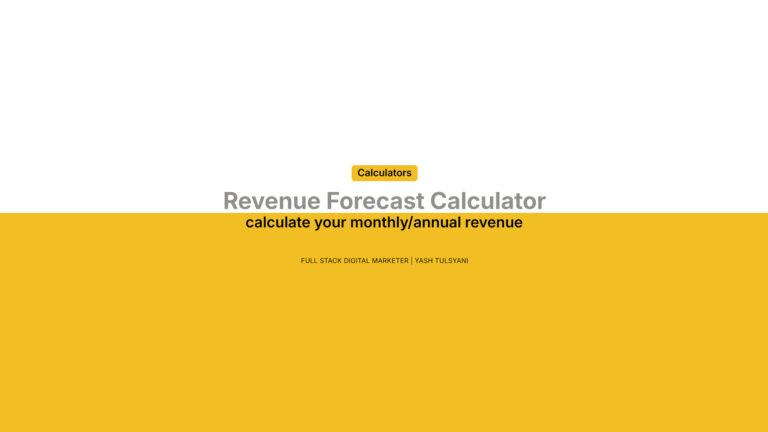 Revenue Forecast Calculator